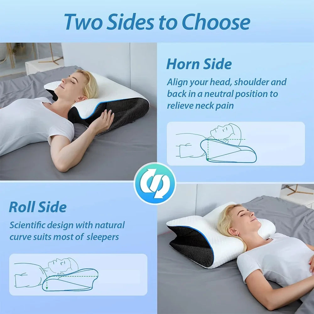 Loreoo Relax Kissen – Ergonomisches Orthopädisches Nackenkissen für besseren Schlaf