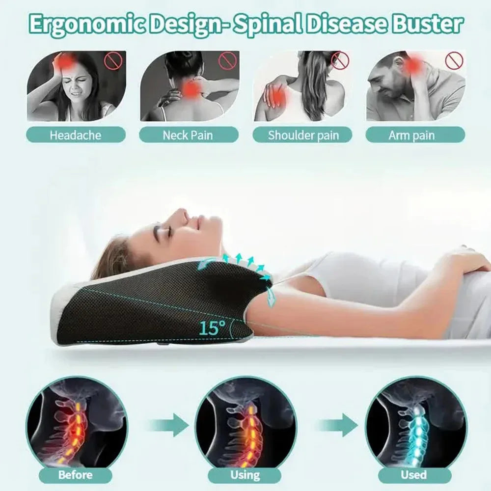 Loreoo Relax Kissen – Ergonomisches Orthopädisches Nackenkissen für besseren Schlaf