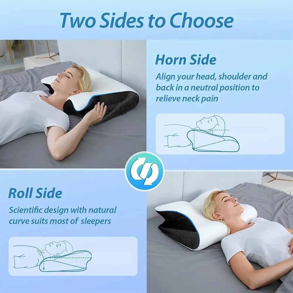 Loreoo Relax Kissen – Ergonomisches Orthopädisches Nackenkissen für besseren Schlaf