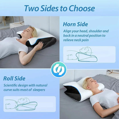 Loreoo Relax Kissen – Ergonomisches Orthopädisches Nackenkissen für besseren Schlaf