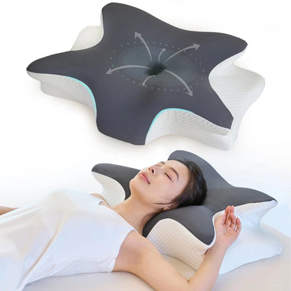 Loreoo Relax Kissen – Ergonomisches Orthopädisches Nackenkissen für besseren Schlaf